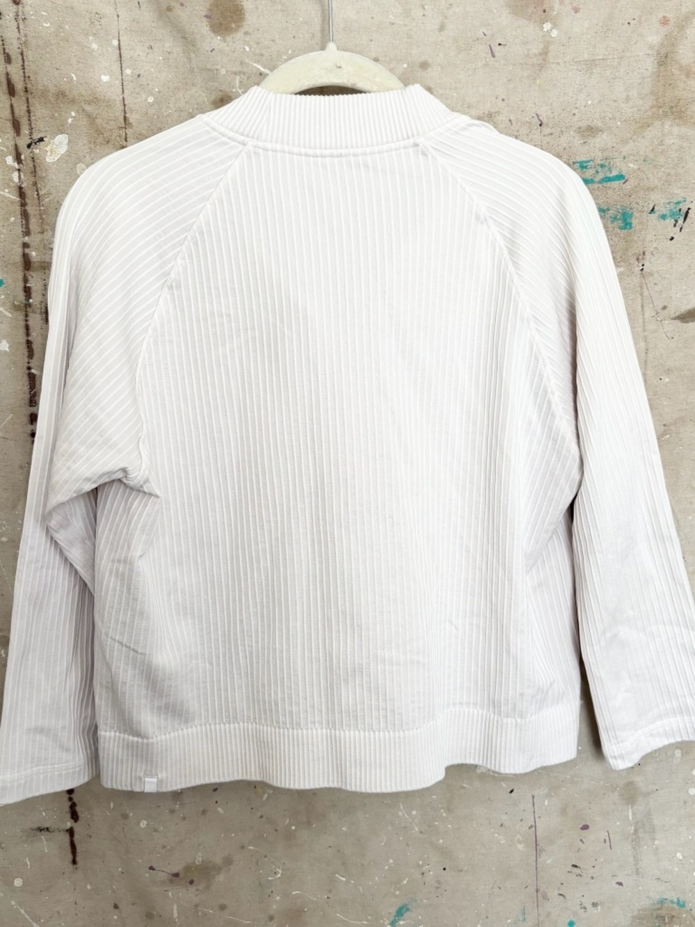 Lululemon Rest Less Cropped Half Zip, Rib White - Picture 4 of 6
